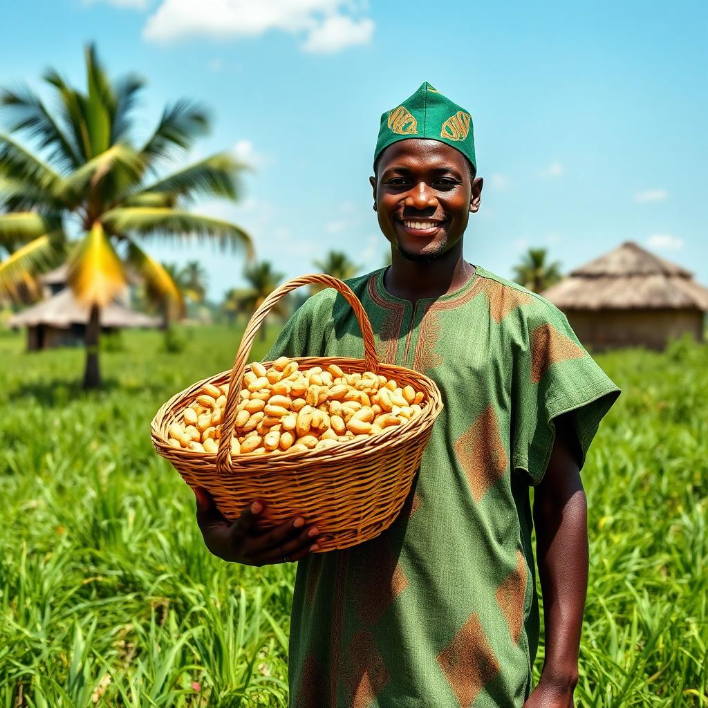 Farmer with harvest